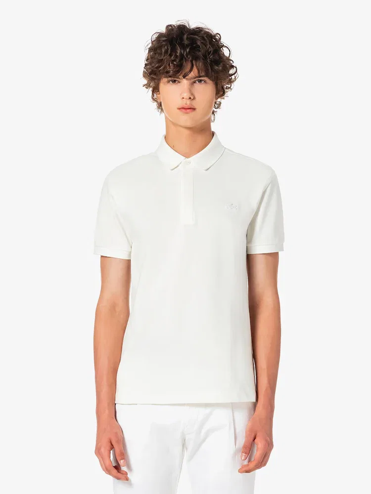 Футболка поло Lacoste PARIS, хлопок, Off белый