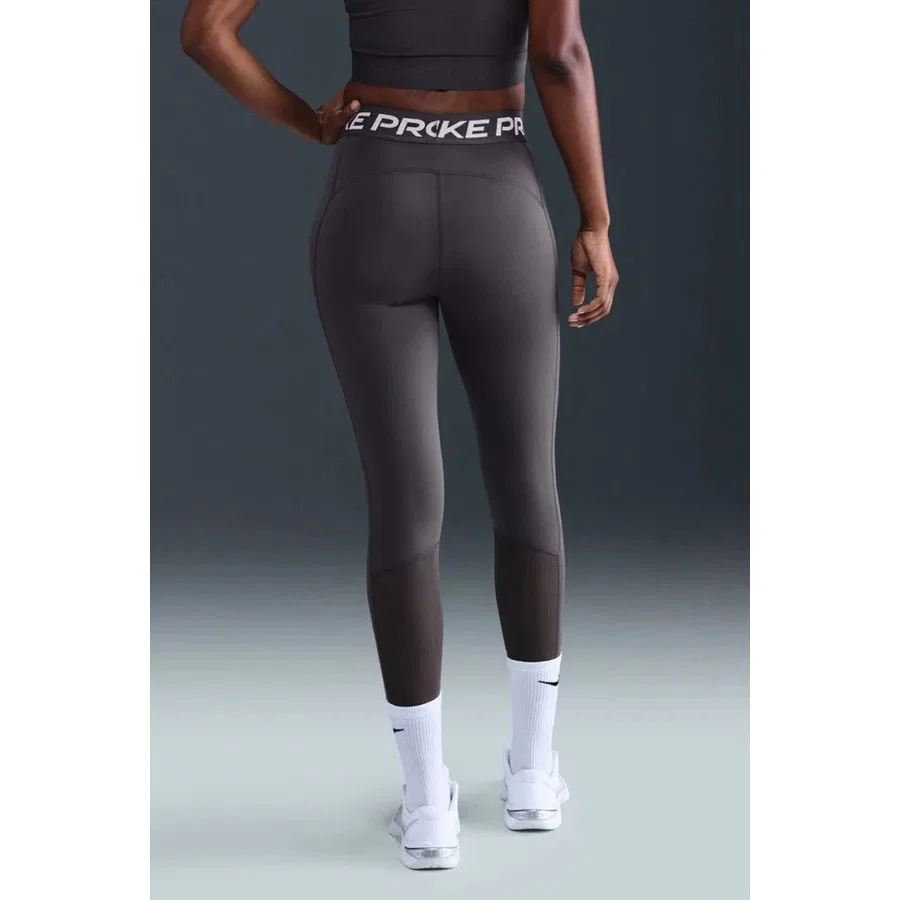 Женские спортивные леггинсы с сетчатыми вставками Nike Pro 365 Dri-FIT, Thunder Grey White — фото 2