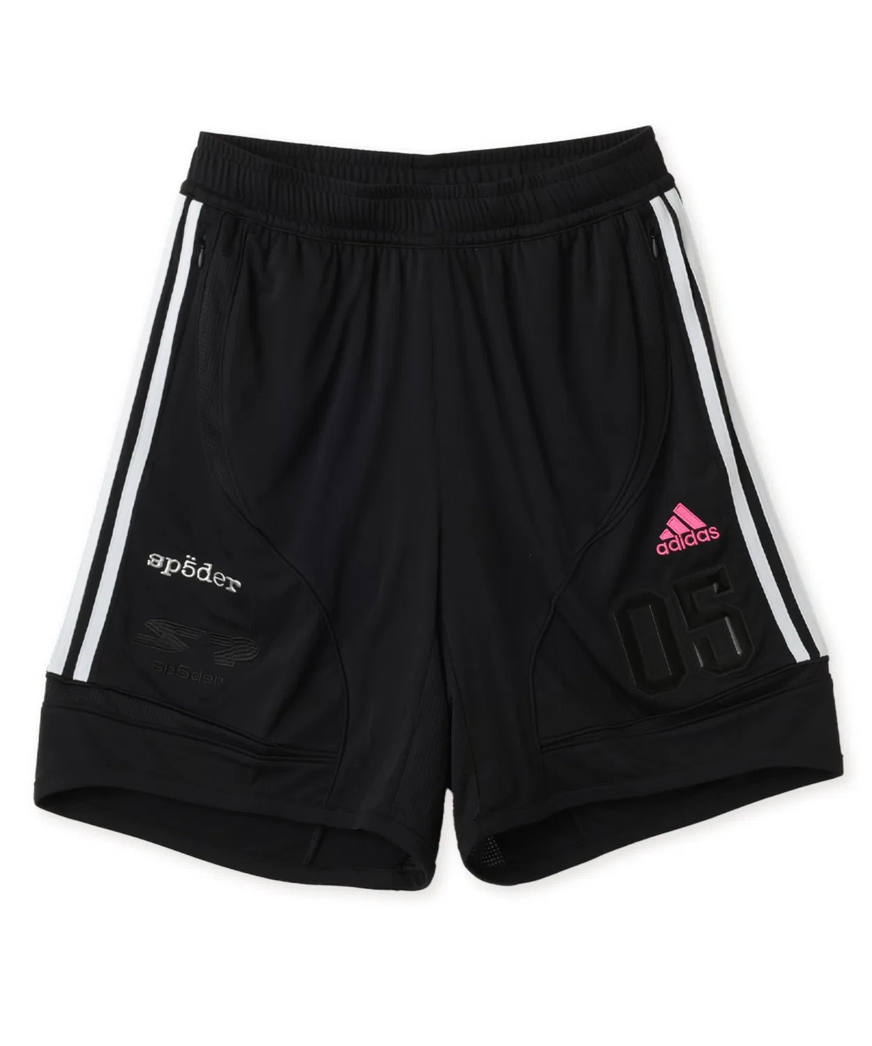 Мужские/Женские шорты с принтом Sp5der Adidas, Black