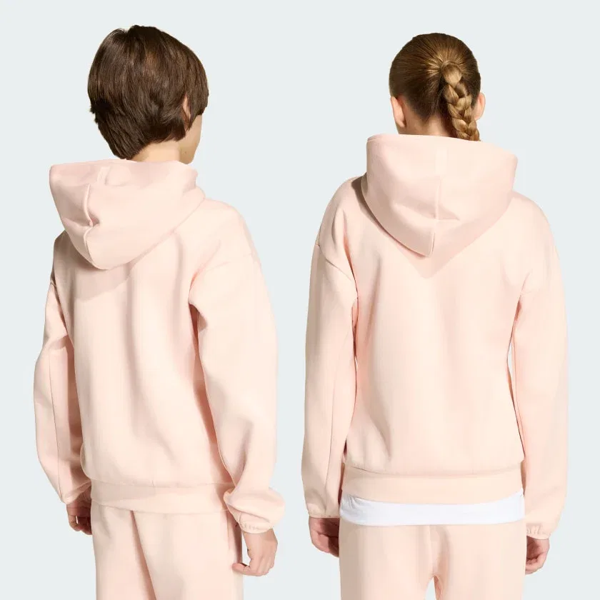 Детская куртка-худи на молнии с капюшоном Z.N.E. adidas, Blush Pink / Pink Tint — фото 2