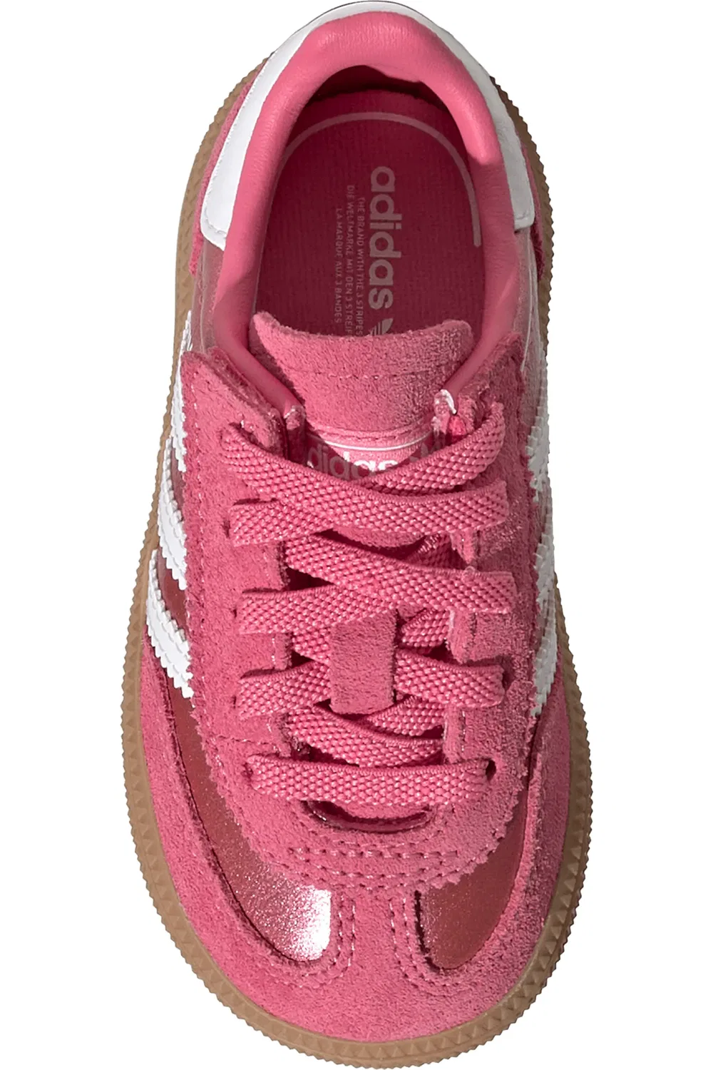 Детские кроссовки с цветочной вышивкой Handball Spezial adidas, Pink Fusion/White/Gum — фото 4