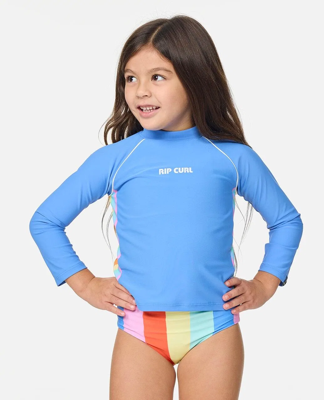 Детская футболка для девочек с принтом Sunshine Revival Rip Curl, Blau