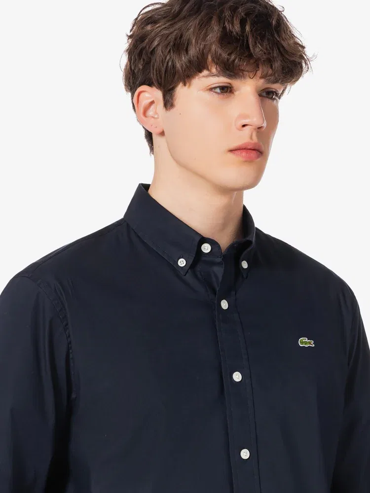 Рубашка с длинным рукавом Оксфорд LACOSTE, Navy — фото 2