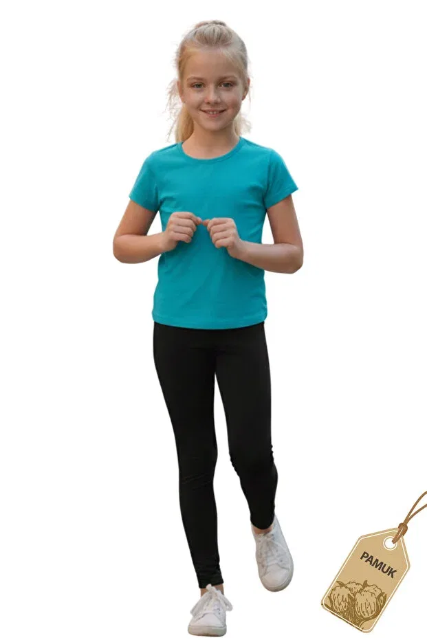 Детские леггинсы для девочек хлопковые Basics Twoo Kids, Black