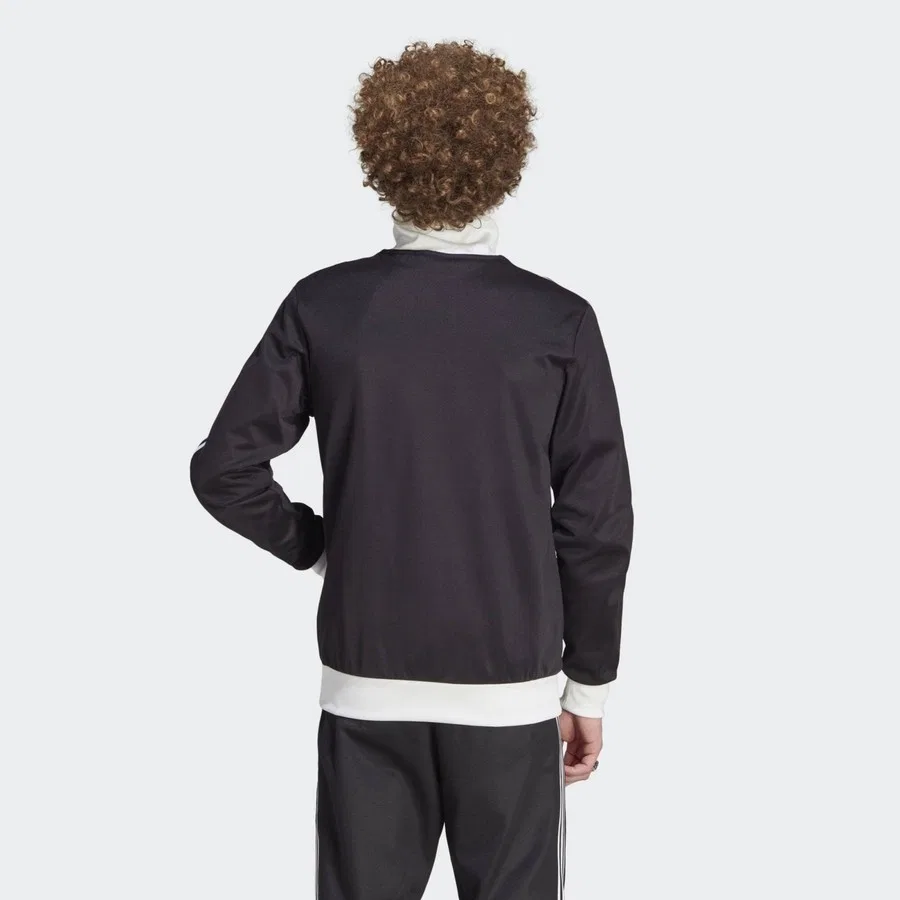 Спортивный свитшот с капюшоном и молнией Adicolor Classics Track Top adidas, Черно-белый — фото 2