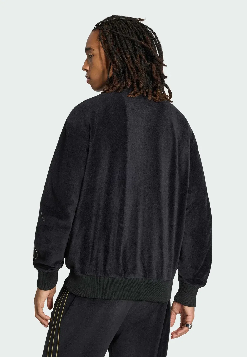 Велюровая спортивная куртка Firebird - тренировочная куртка Adidas Originals, Black — фото 2