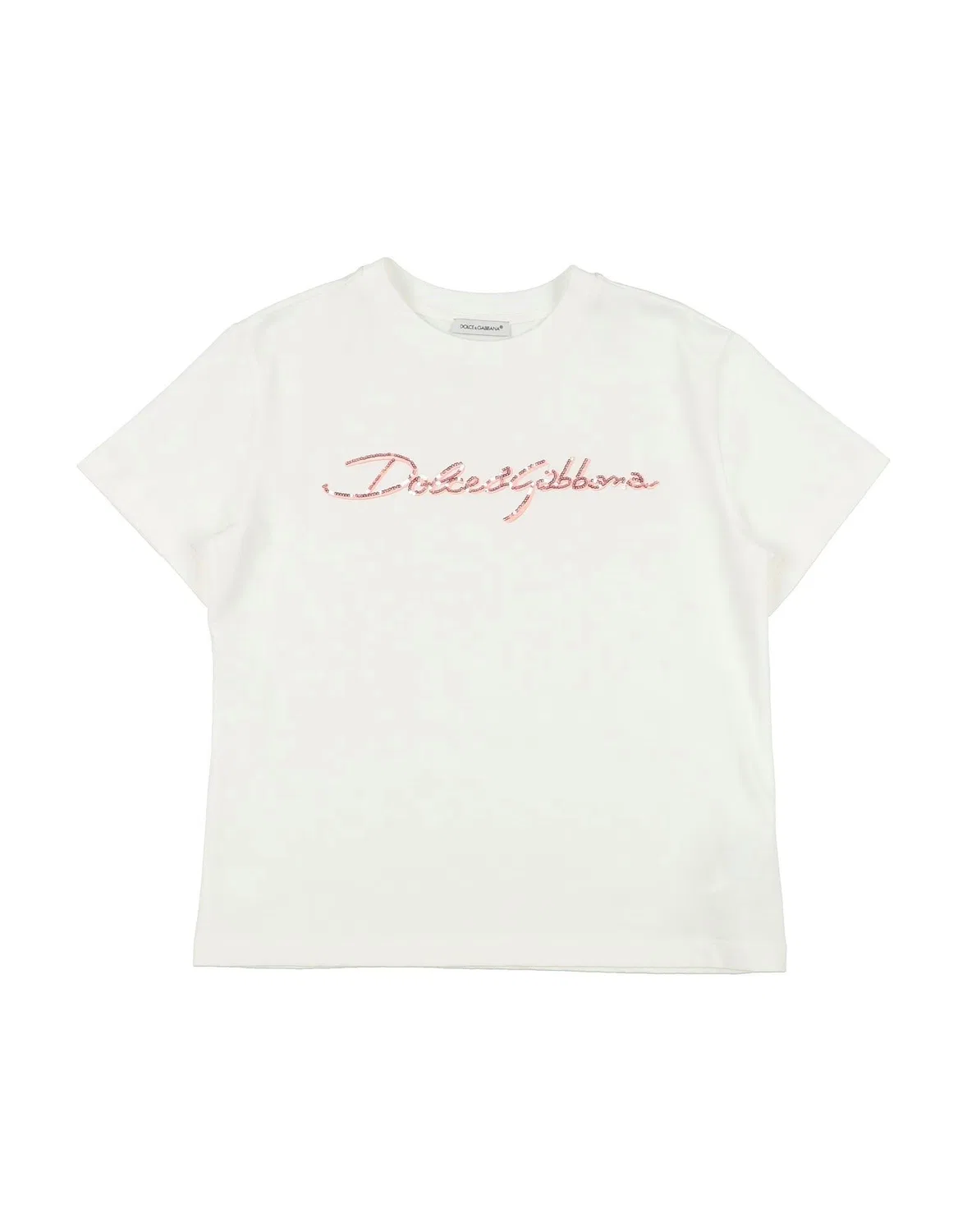 Детская футболка для девочек с аппликациями Dolce&Gabbana, белый