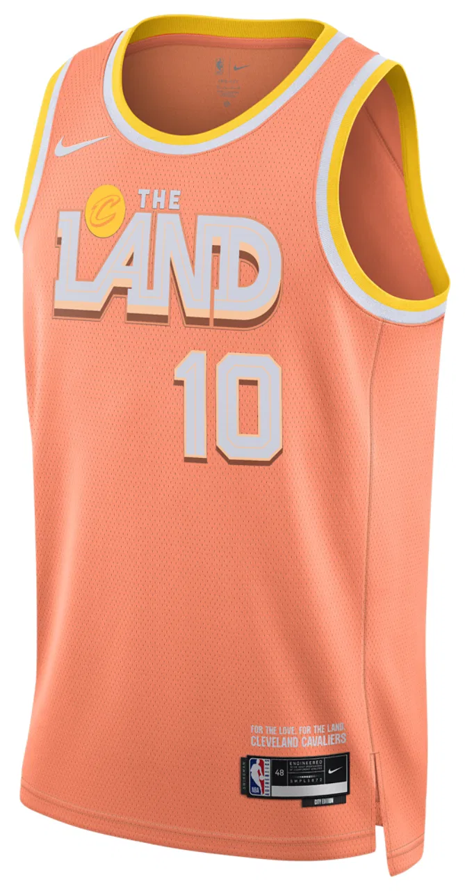 Мужская баскетбольная джерси Cavaliers City Edition Nike, цвет Orange/Multi