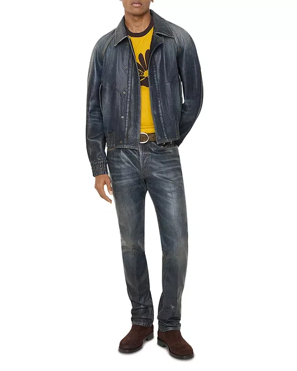 Мужские джинсы с зауженным кроем Randolph Burberry, Mid Blue — фото 2