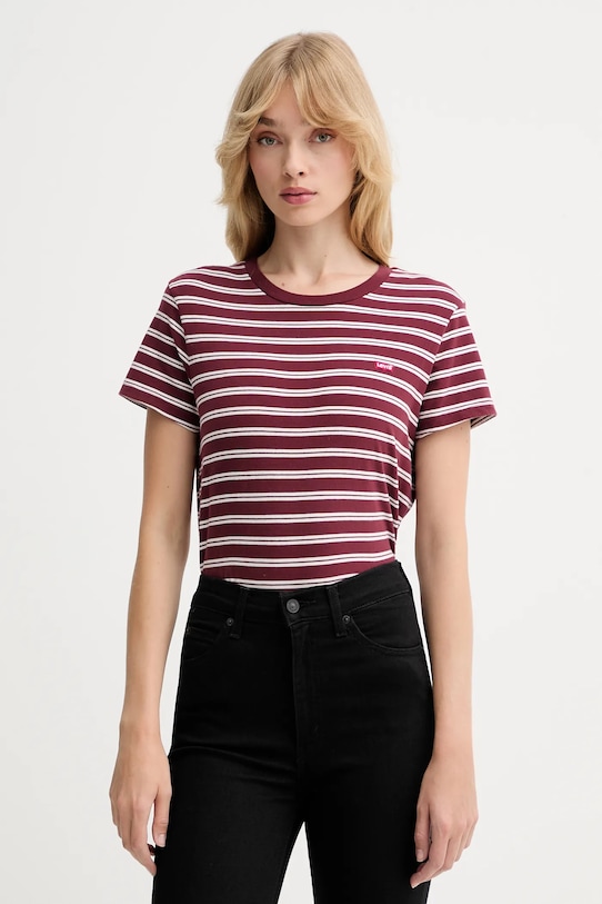 

Хлопковая футболка Levi'S, бордовый