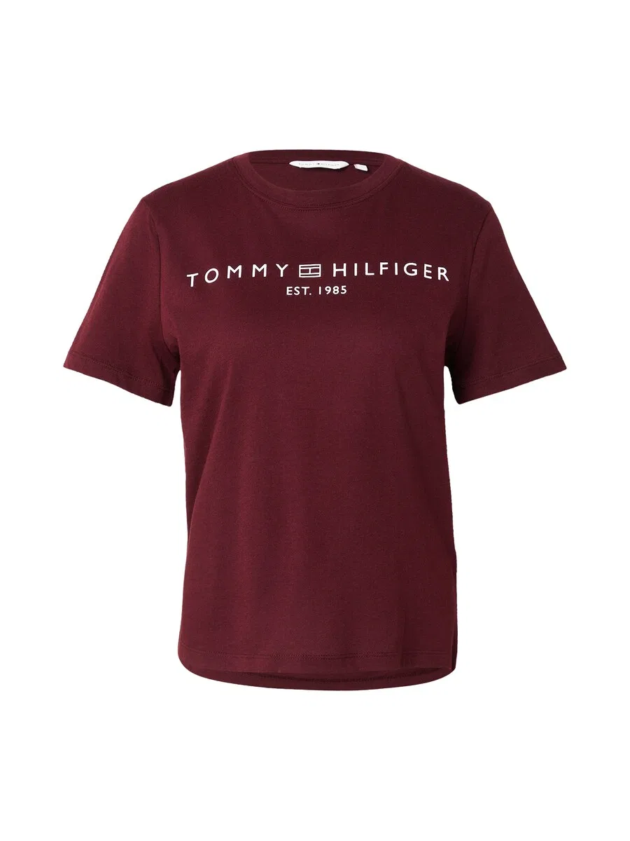 Футболка TOMMY HILFIGER винно-красного цвета