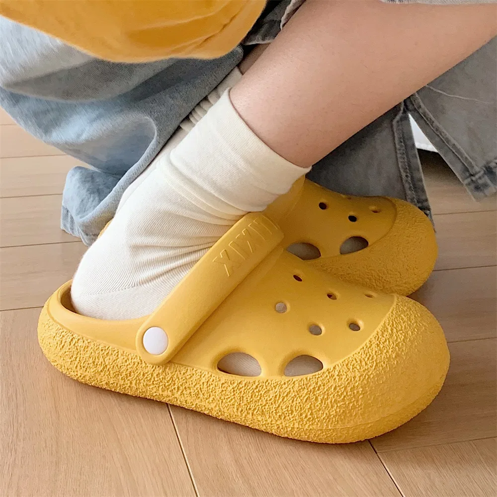 Детские тапочки-сандалии с тонкими ремешками Unisex XIXITIAO, Ginger Yellow — фото 4