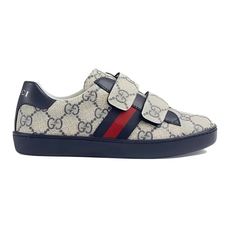Детские кеды для скейтбординга с принтом Blue GUCCI — фото 3