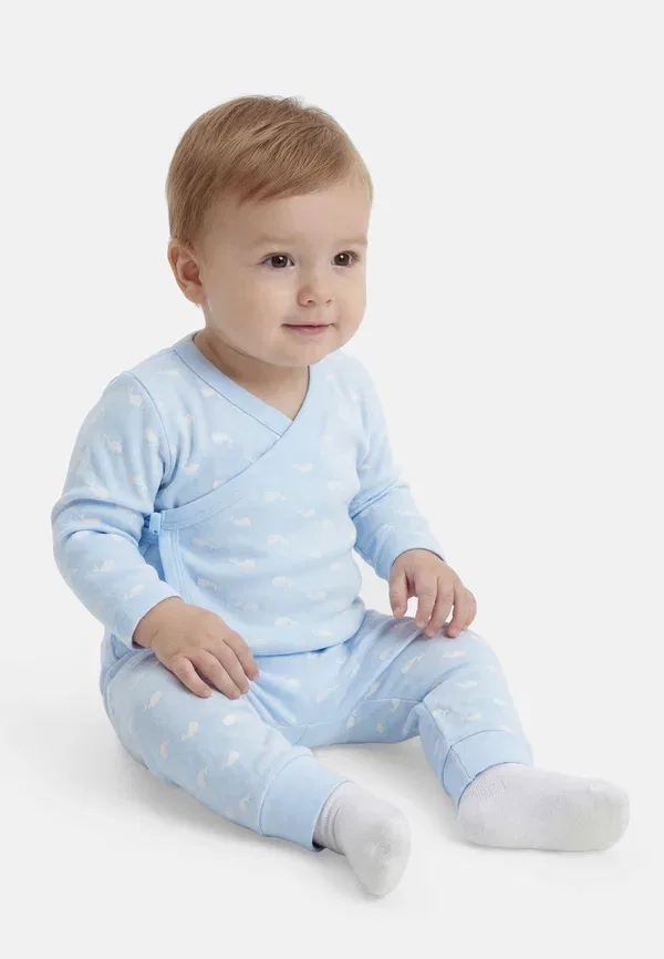 Комплект с принтом Unisex Petit Bateau, светло-голубой
