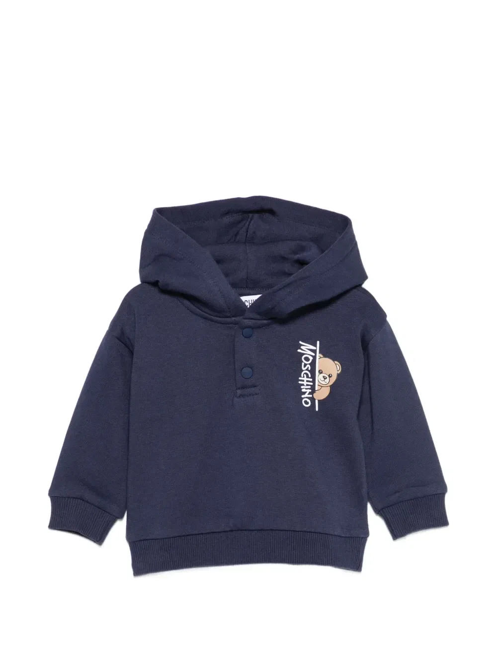 Худи с логотипом Медведя Тедди Moschino Kids, синий