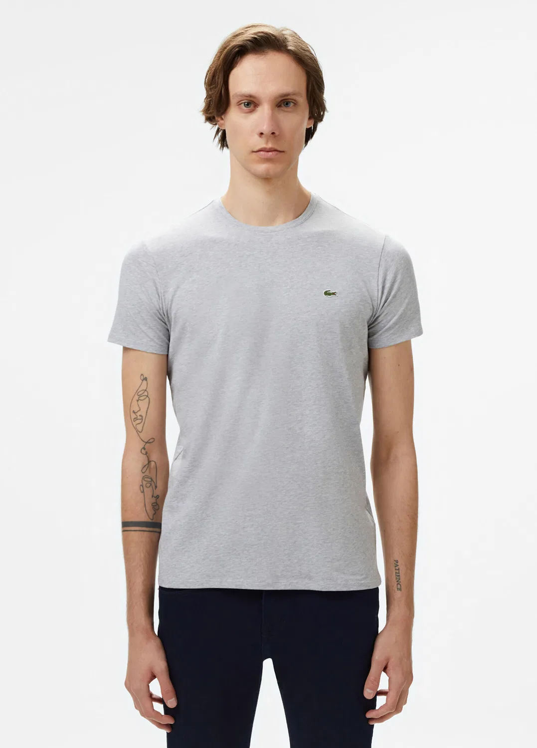 Футболка с круглым вырезом Slim Fit Lacoste, серый