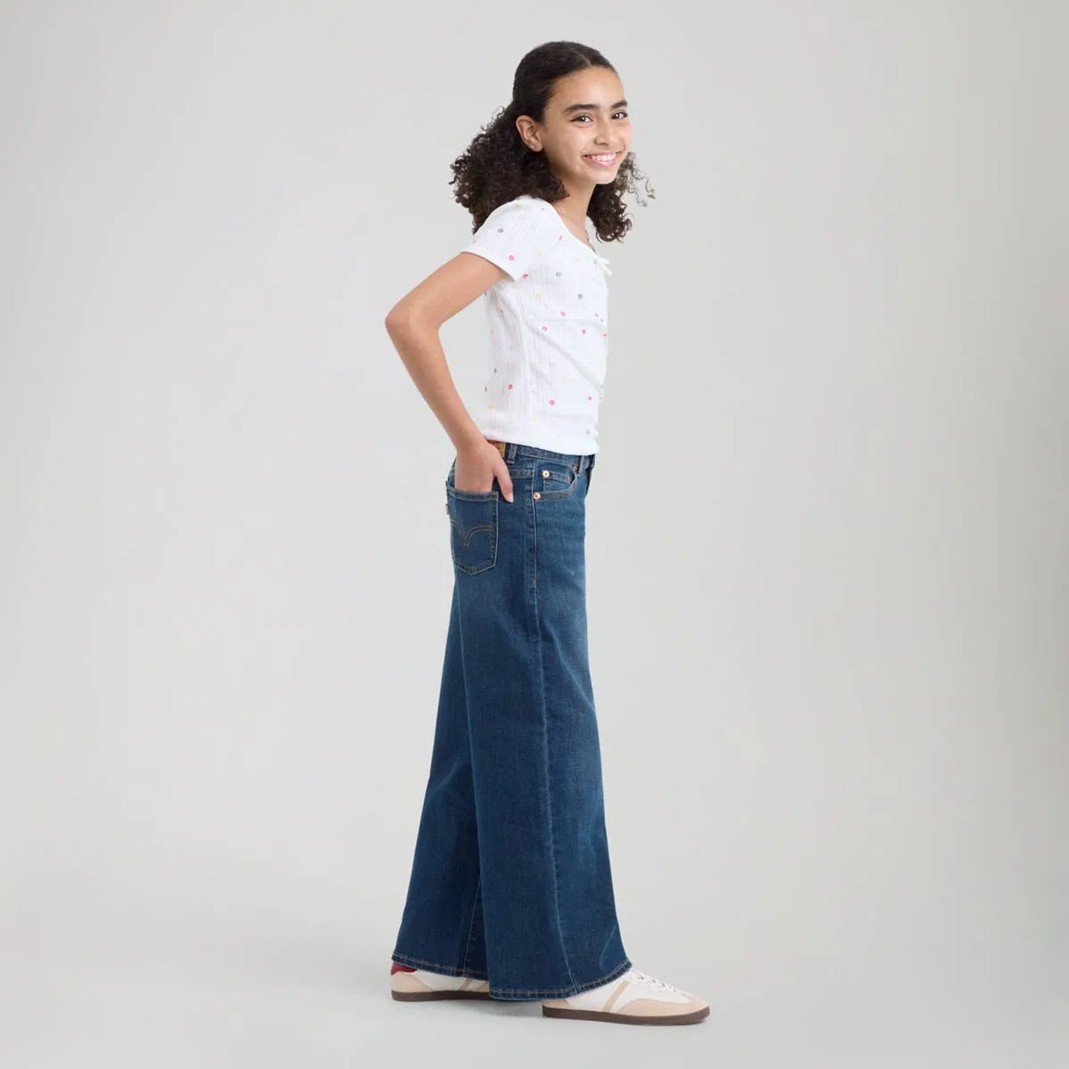 Свободные джинсы с высокой посадкой для девочек 7-16 лет Levi's, Pacific Highway - Dark Wash — фото 4