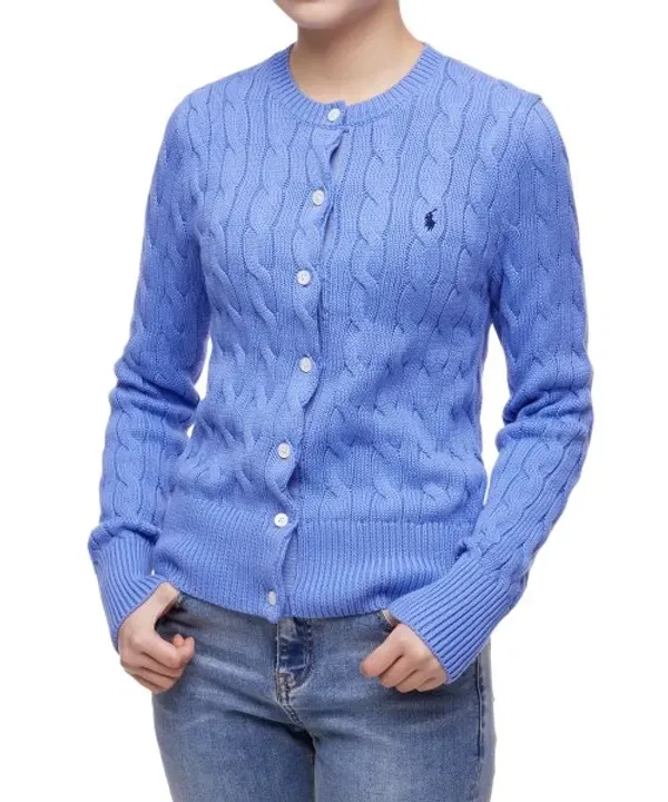 Кардиган из хлопка, женский, Polo Ralph Lauren, синий — фото 3