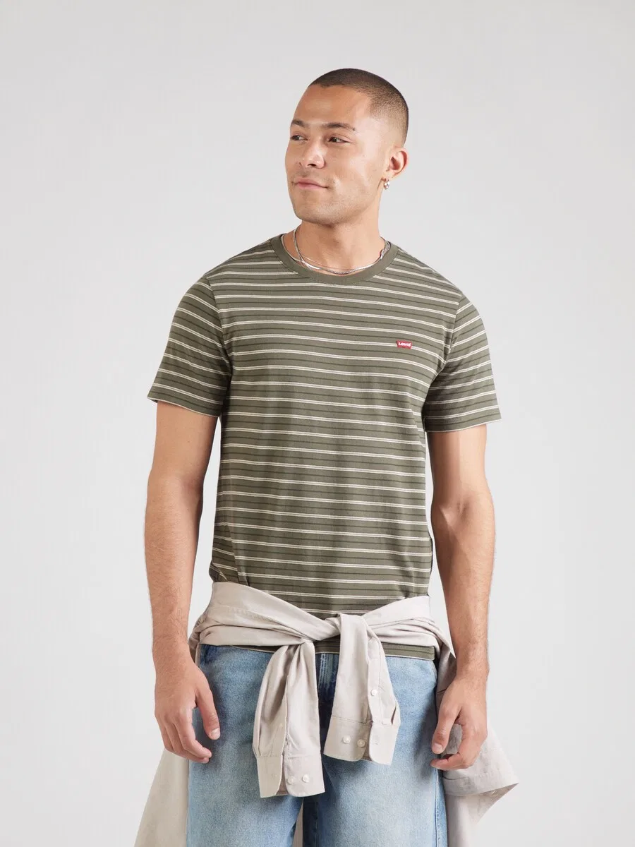 Футболка LEVI'S ORIGINAL HM оливкового и темно-зеленого цвета — фото 2