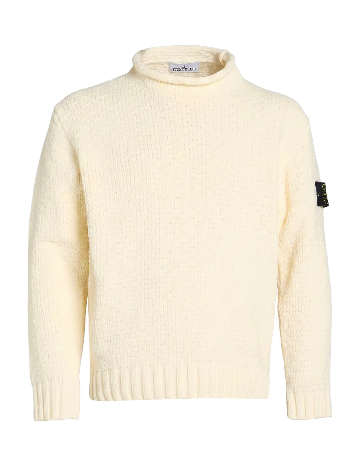 Мужской джемпер с круглым вырезом Stone Island, айвори
