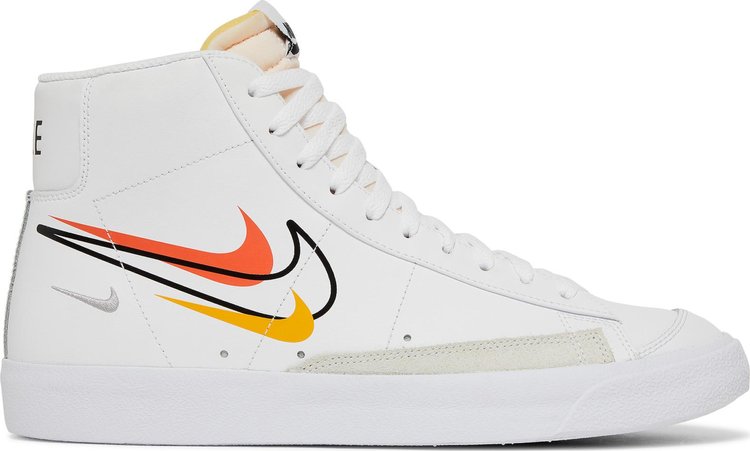 Кроссовки Nike Blazer Mid '77 'Multi Swoosh - Team Orange', белый - фото