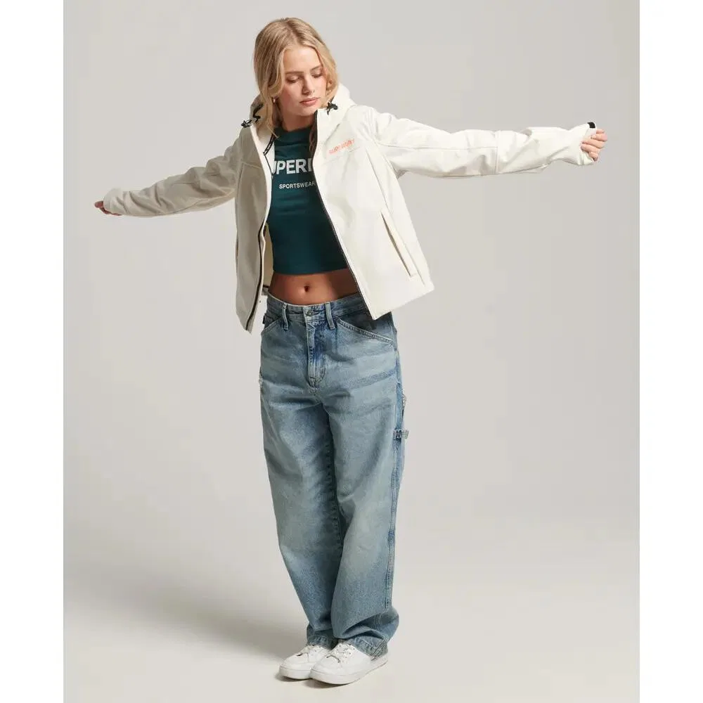 Женская ветрозащитная куртка-софтшелл Superdry Code Trekker, Grau — фото 2