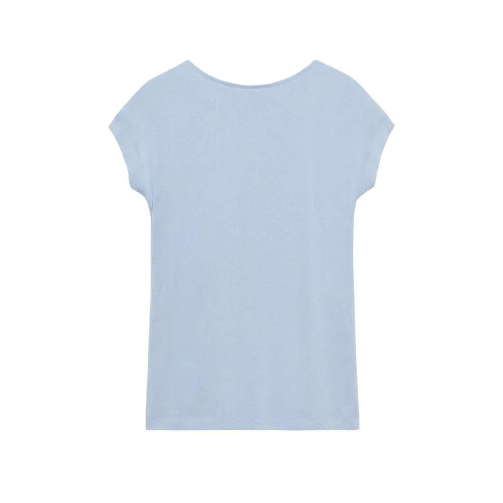 Женский свитер с круглым вырезом Light Blue ZARA, Голубой — фото 3