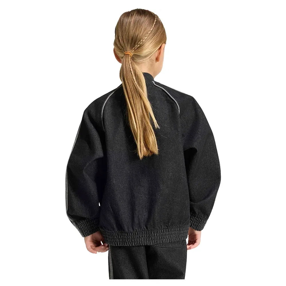 Детская джинсовая куртка свободного кроя Adidas Originals SST Loose Track, Black — фото 2