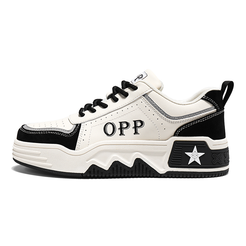 

OPP Легкие дышащие низкие скейтерские кроссовки с амортизацией для увеличения роста мужские бежево-черные, цвет Beige Black