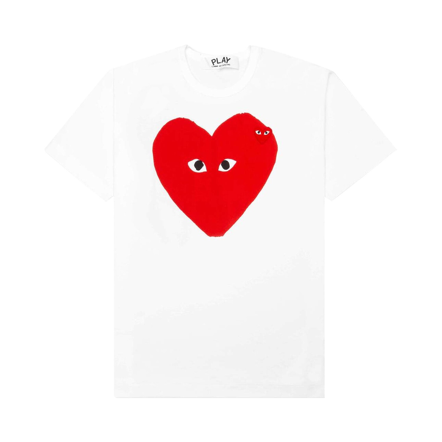 

Футболка Comme des Garçons PLAY Red Emblem Small Eyes, цвет Белый