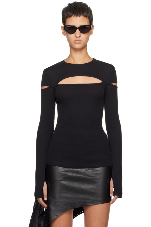 

Футболка с длинным рукавом Slash Helmut Lang, черный