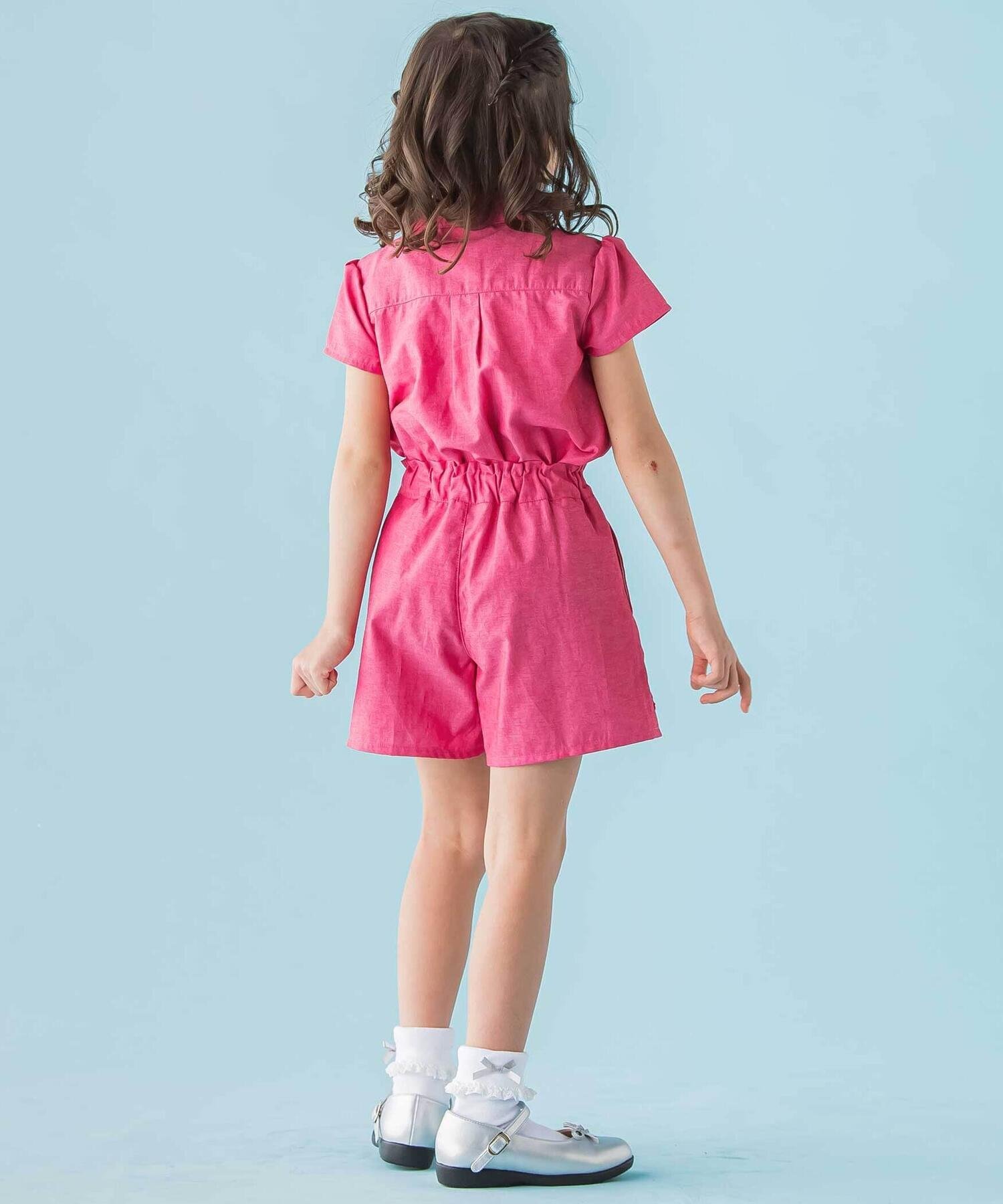 Комплект из комбинезона, блузки и шорт (95-150 см) BeBe Petits Pois Vert, Red — фото 3