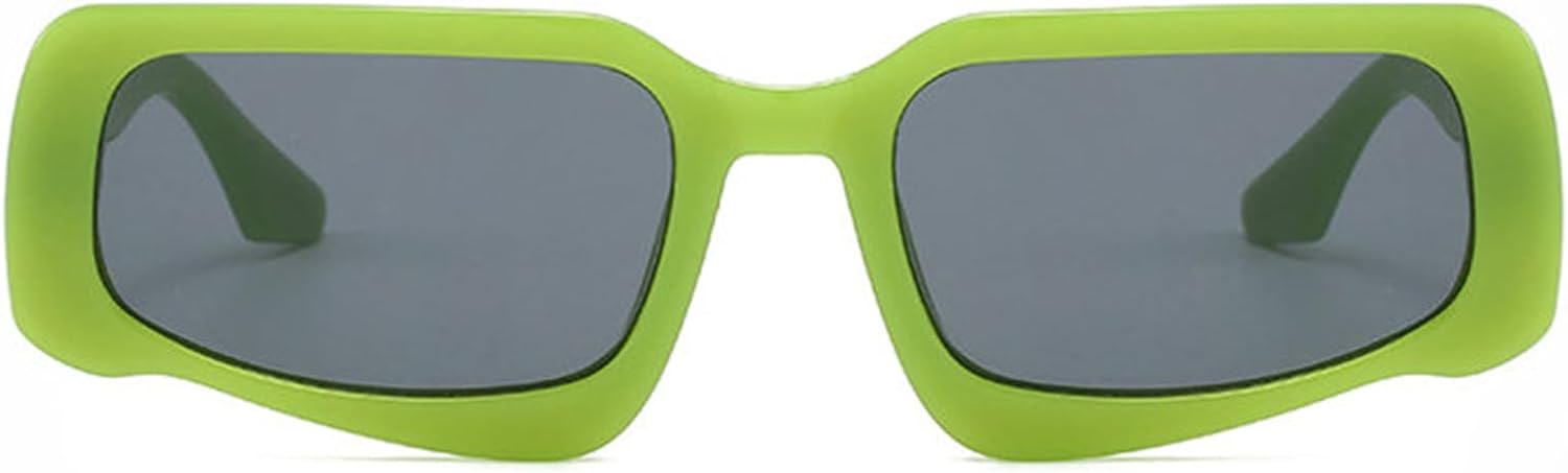 

Солнцезащитные очки Willochra в стиле панк, маленькая оправа, женские, 2024 год, роскошные солнцезащитные очки с асимметричной волной и цветочным узором для мужчин квадратной формы, очки в стиле хиппи F27, Green