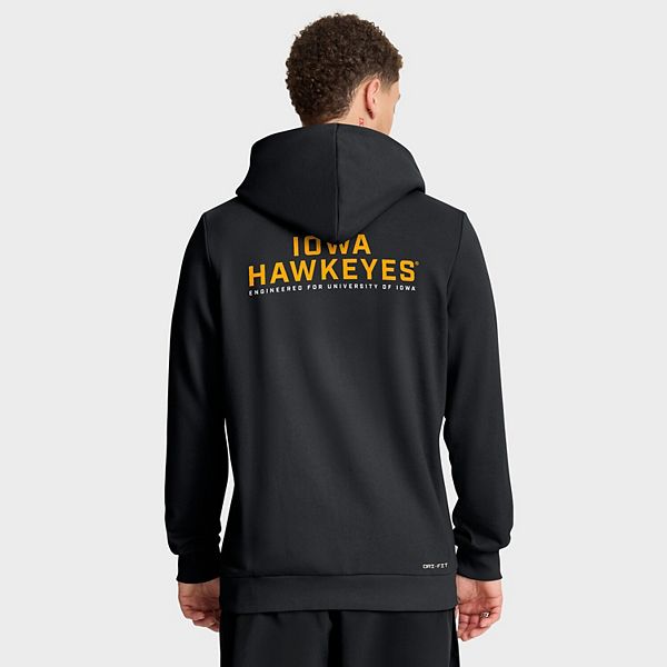 Мужская черная толстовка Iowa Hawkeyes 2025 Sideline Standard Issue Dri-Fit на молнии Nike — фото 3