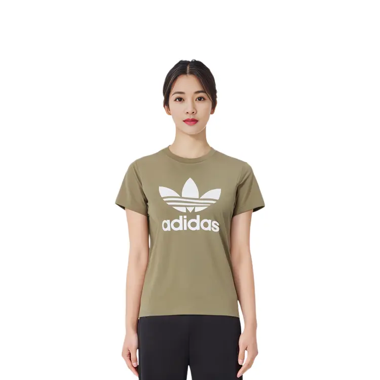 Adidas Originals Женская футболка, цвет Army Green — фото 4