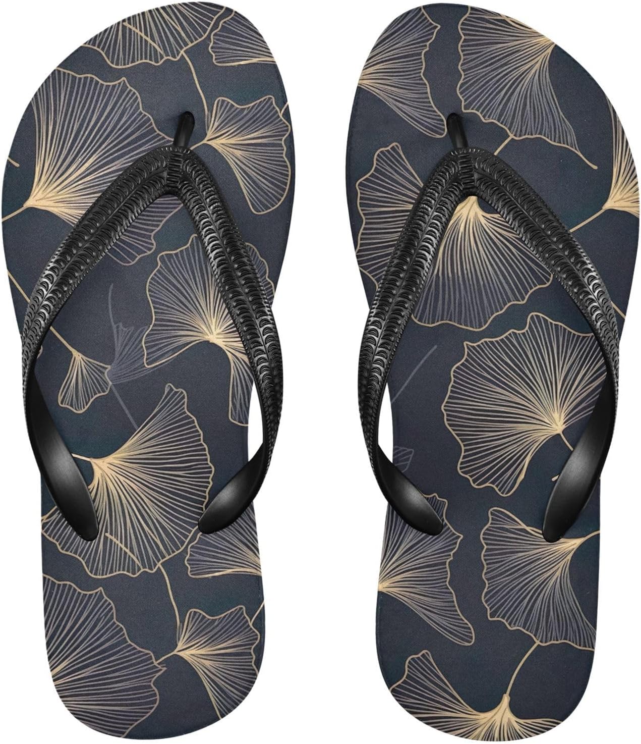 

Вьетнамки с листьями гинкго, пляжный душ, резиновые нескользящие летние шлепанцы для мужчин и женщин, для прогулок Sinestour, Ginkgo Leaves