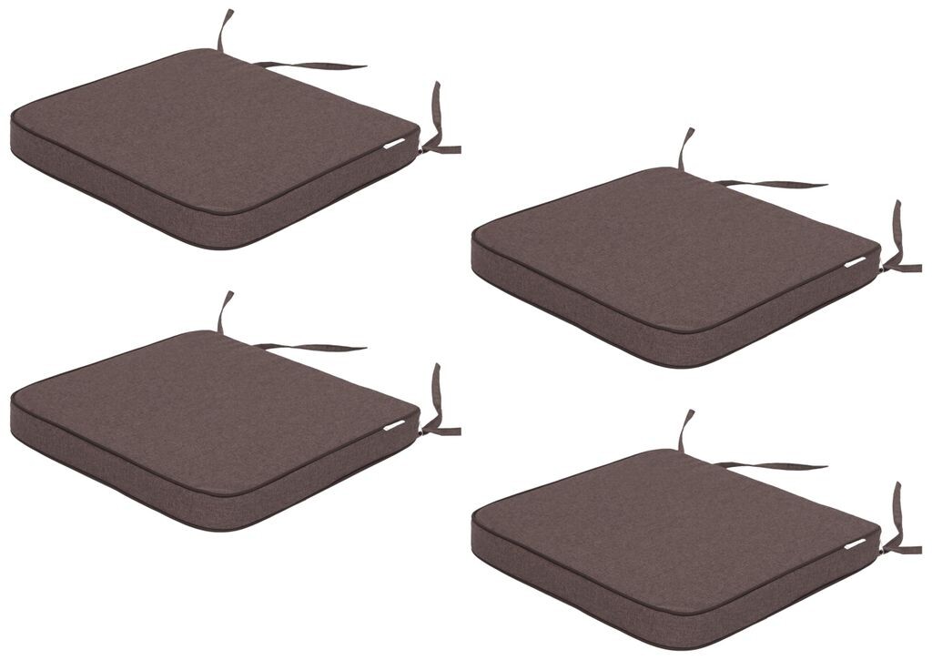 

4 х садовые подушки, подушки для садовых стульев, удобное сиденье, подушки для кресел, подушки для стульев, подушки для кресел, подушки для стульев, подушки для шезлонгов Stanis³aw Jurga, коричневый