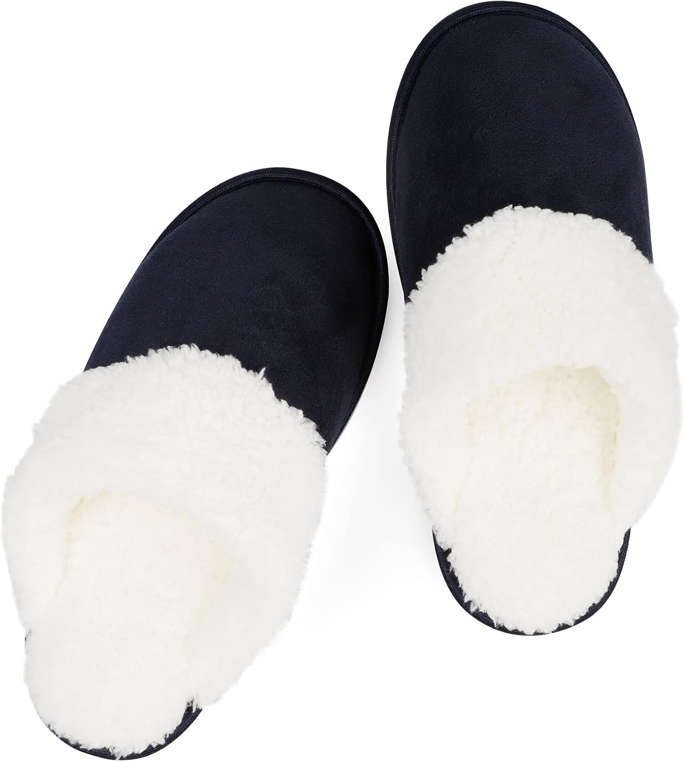 

Женские и мужские тапочки riemot с пенной вставкой для памяти, теплые пушистые домашние тапочки с мягкой подошвой, без меха, удобные, с противоскользящей подошвой для дома и путешествий, темно-синий