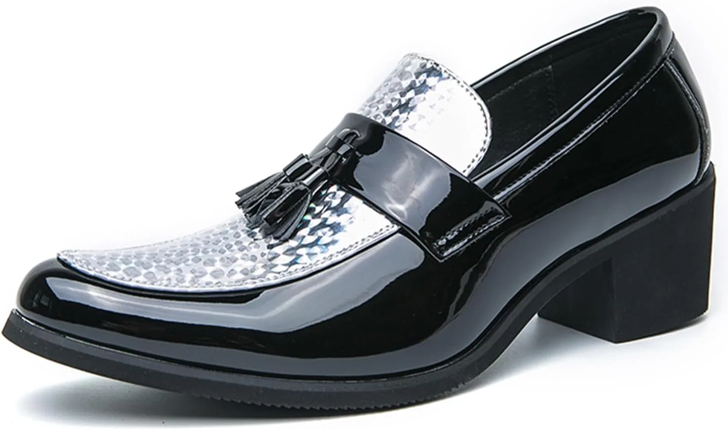 Лоферы кожаные Men's Classic Loafers, Black/White Dacnakby