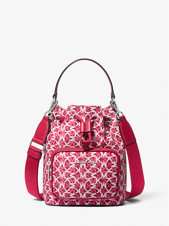 

Маленькая сумка-ведро с фирменным логотипом Khai Michael Kors, красный