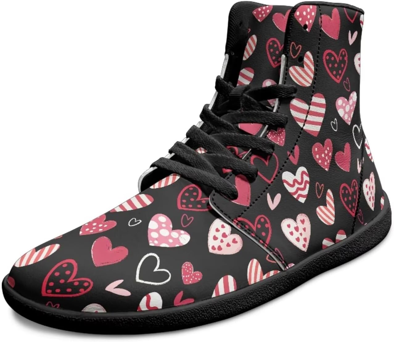 

Мужские высокие кроссовки босого типа из кожи, минималистичные для ходьбы, с шнуровкой, для трейлового бега, удобные с широкой носочной частью Chririnla, розовый