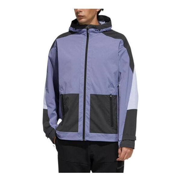 

Куртка adidas Colorblock Hooded Jacket Purple, фиолетовый