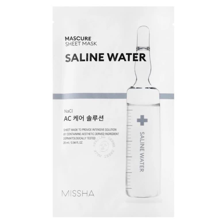 

Missha – Mascure AC Care Solution Sheet Mask – Солевая вода – Тканевая маска для лица против прыщей – 28 мл