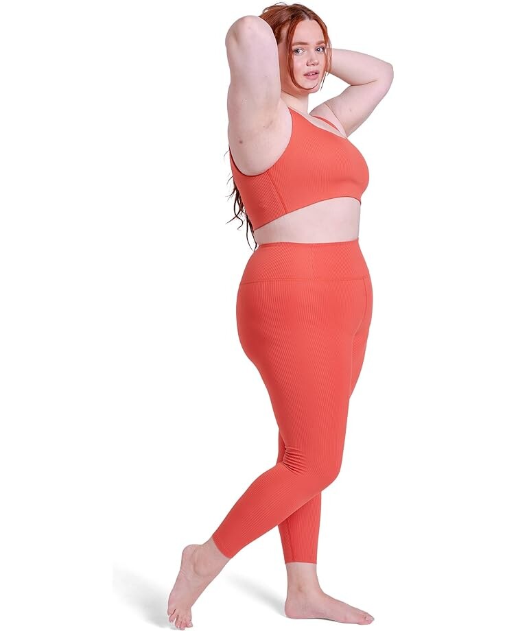 

Брюки girlfriend collective Rib 7/8 Length Leggings, цвет Red Clay