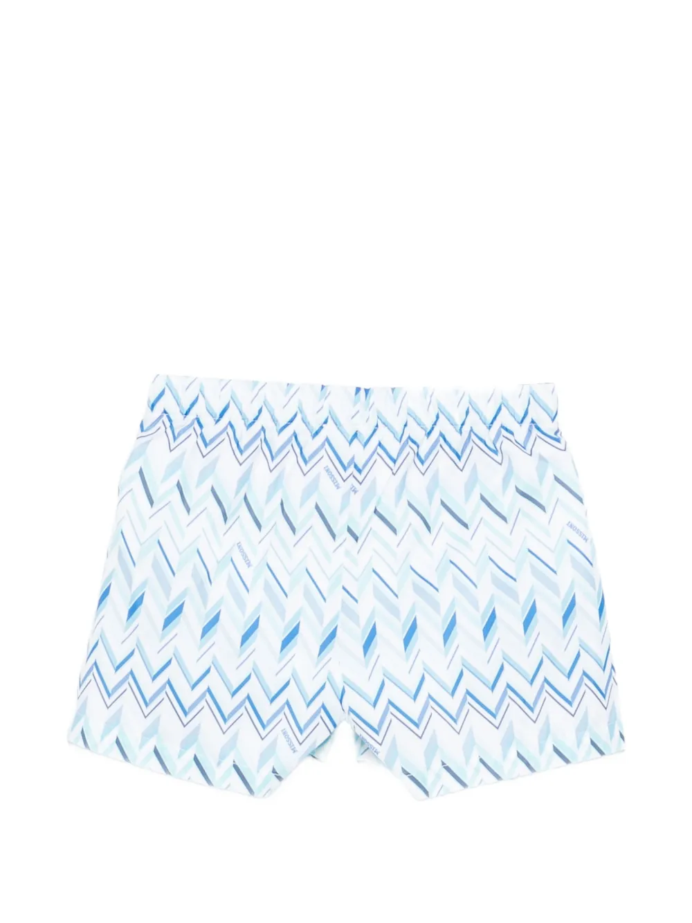 Плавательные шорты с зигзагообразным узором Missoni Kids, белый — фото 2
