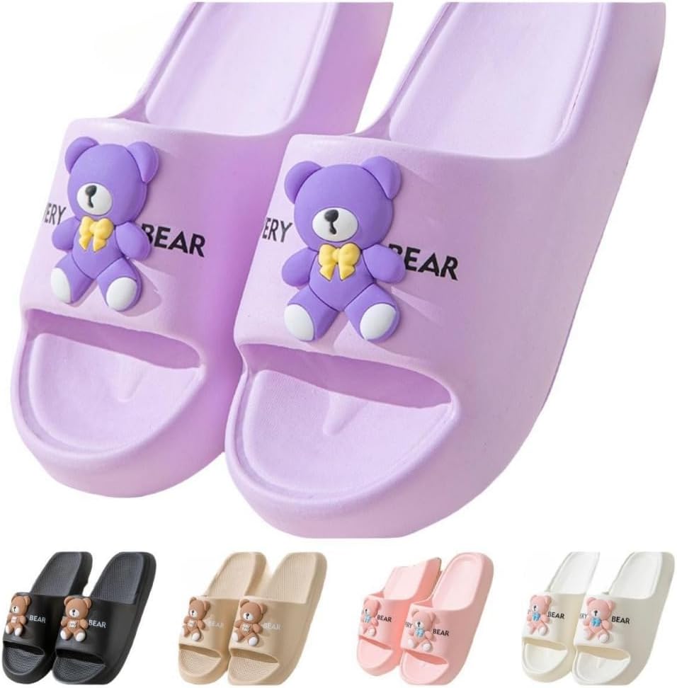 

Милые шлепанцы в виде медвежонка Albiva, фиолетовый