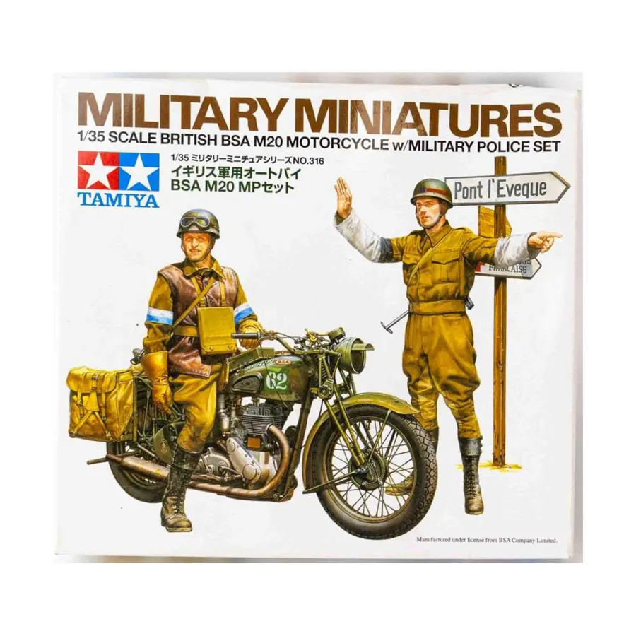 

Британский мотоцикл BSA M20 с комплектом военной полиции, Military Models - 1/35 Scale
