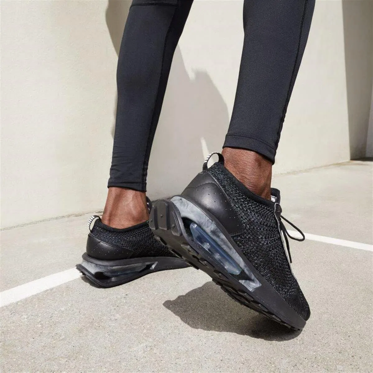 Мужские кроссовки Nike Air Max Flyknit Racer M Dj6106-300, Black, Anthracite, Black — фото 2