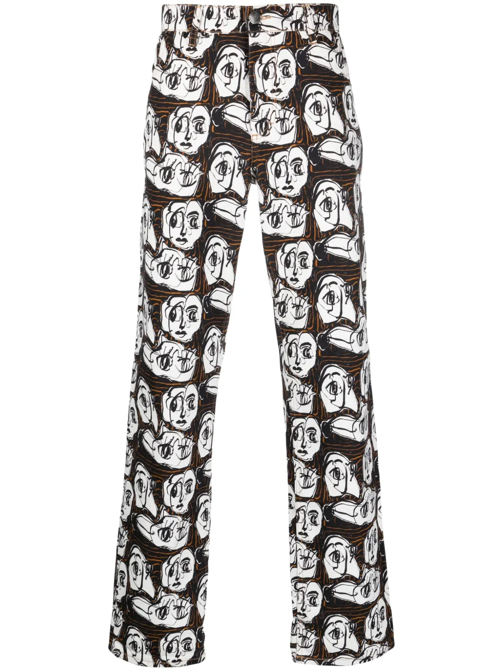 

Брюки с графичным принтом Charles Jeffrey Loverboy, белый