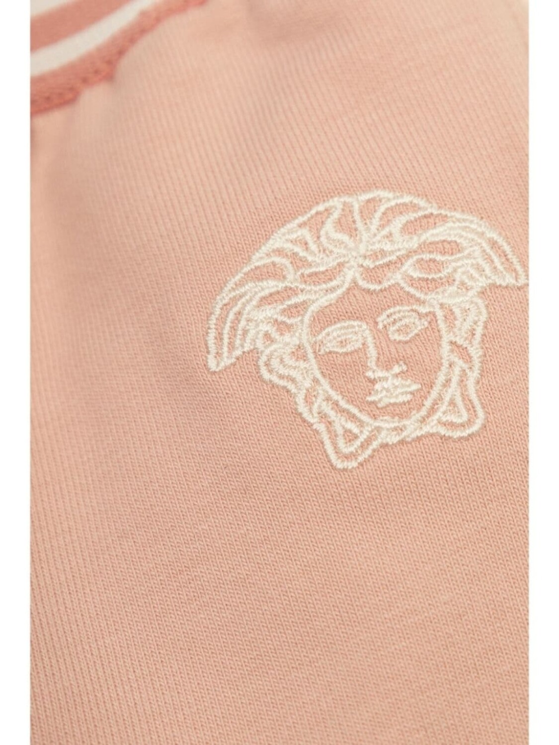 Versace Kids спортивные штаны с вышитым логотипом, розовый — фото 3